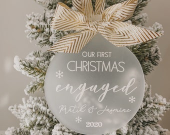 Engagement Ornament, Personalized Engagement Ornament, First Christmas Engaged Ornament, We’re Engaged Ornament, Personalized Ornament