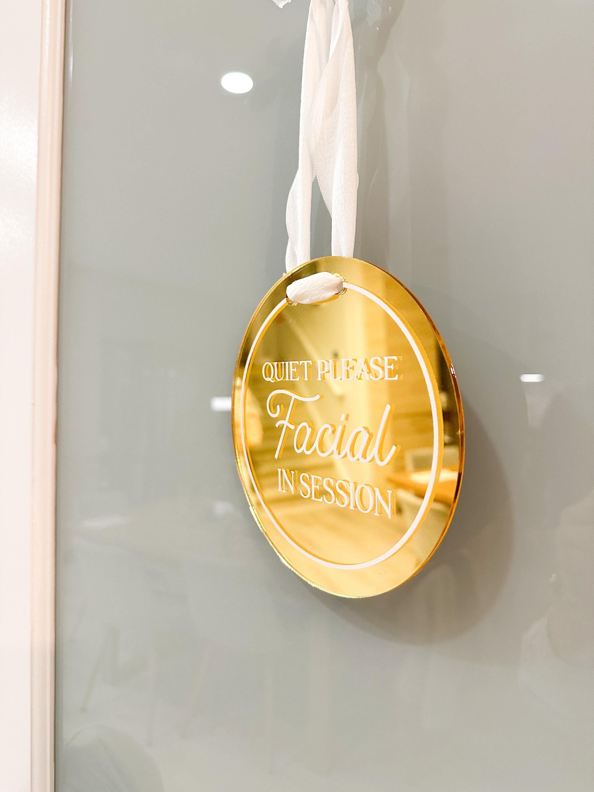 Round Acrylic in Session Sign – Office Door Hanger - Spa - Therapist ...