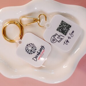 NFC-Chip-Technologie Schlüsselbund, Schlüsselanhänger mit benutzerdefiniertem Logo, Instagram, Name Schlüsselanhänger, Business Schlüsselanhänger, Custom Schlüsselanhänger, Geschenk für Kleinunternehmer