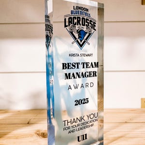 Récompense personnalisée du bloc acrylique | Trophée | Trophée d'entreprise | Prix personnalisé |