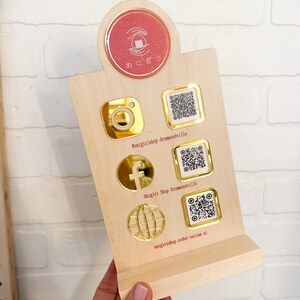 Triple Icon and QR Code Instagram Business Social Media Sign | Salon Sign | Beauty Sign | Hairdressers Beautician Sign Marketing Sign image 8