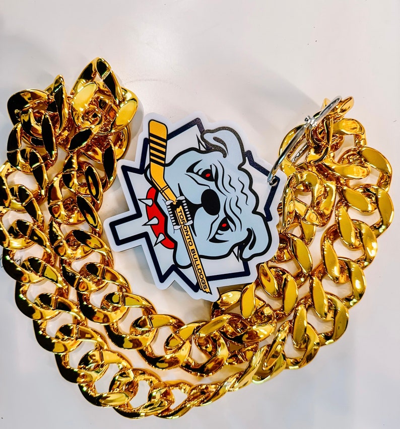 Custom uv printed Oversized Sports Chains / Gold oversized chain / Player of the game reward/ Custom Swag Bling image 8