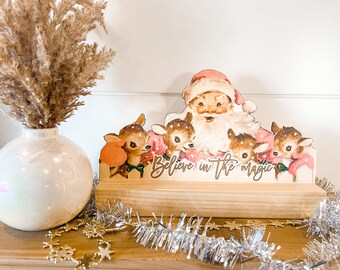 Vintage Santa Claus Mantle sign