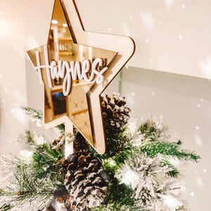 Personalized Tree topper Star | Family Name Star for christmas tree