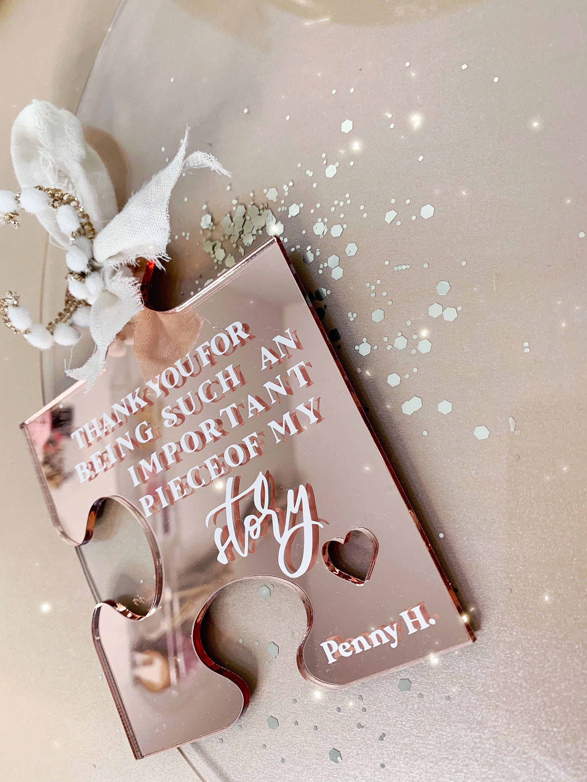 TTOVEN Daddy Puzzle-Geschenk – „Thank You For Being An Important Piece Of My Life“, Acryl-Ornament