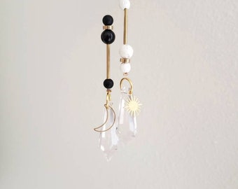 Dual Suncatcher | Crystal Icicle, Sun & Moon