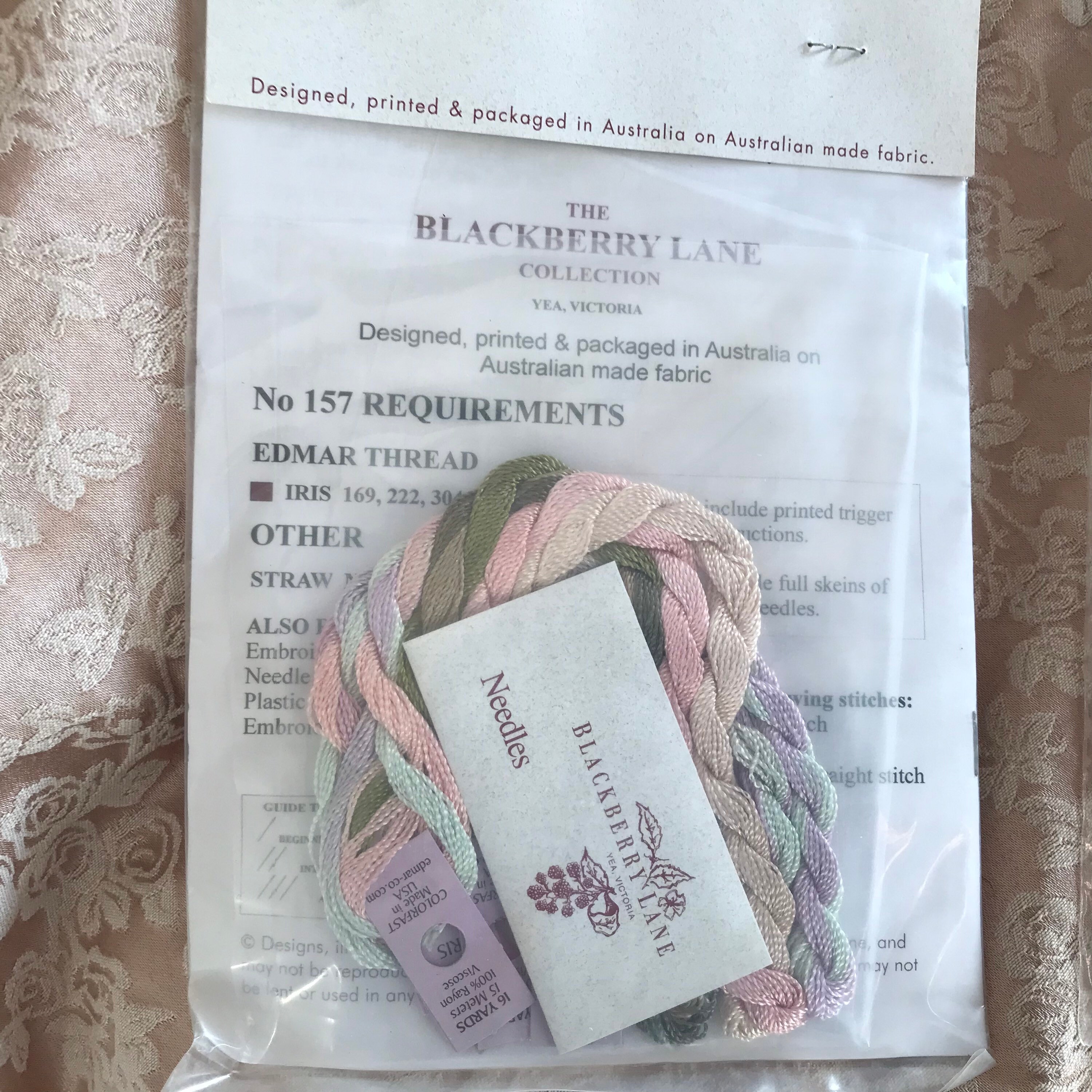 Brazilian Embroidery Kits From Australia by the Manufacturer Blackberry Lane Using Edmar Threads