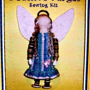 Vintage Bedtime Angel Sewing Craft Kit, Buttons & Material
