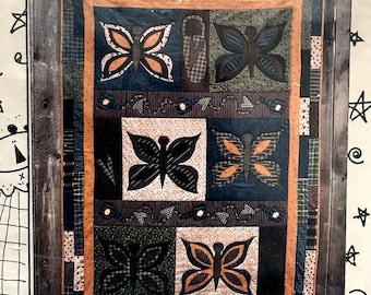 Motif de courtepointe appliqué papillon vintage (48 x 67)