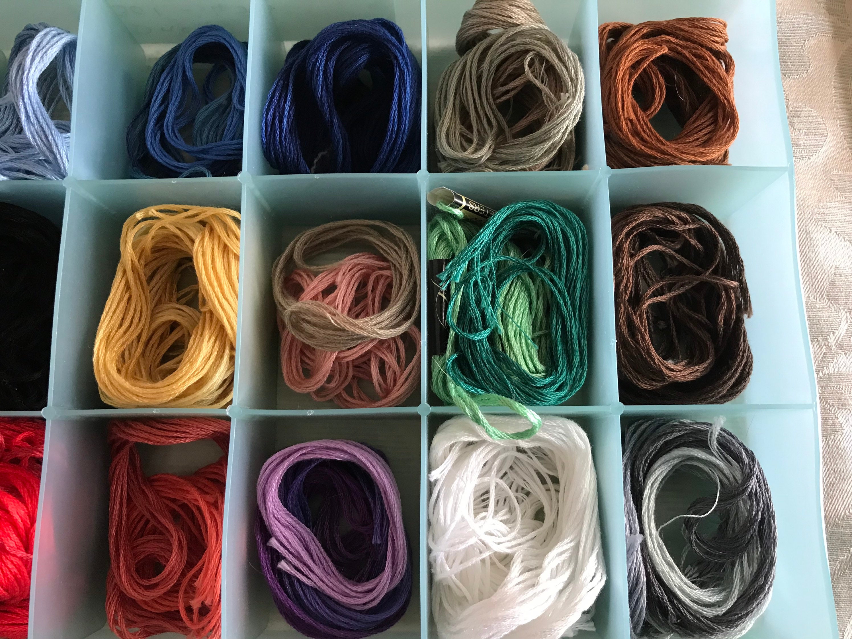 Large Embroidery Thread Storage Box With Compartments Plus Etsy UK