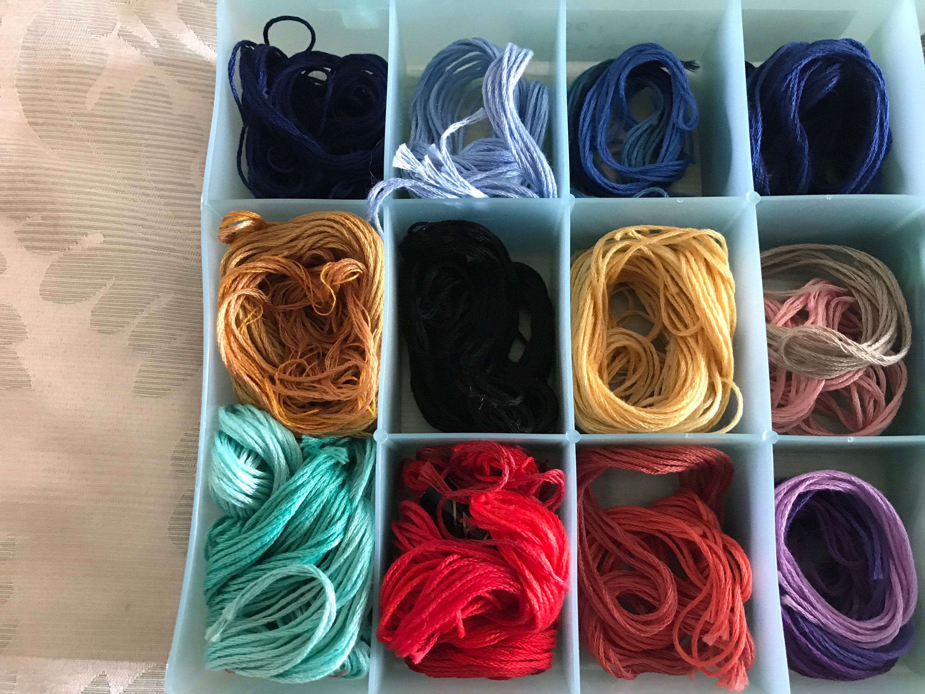 Large Embroidery Thread Storage Box With Compartments Plus Etsy UK