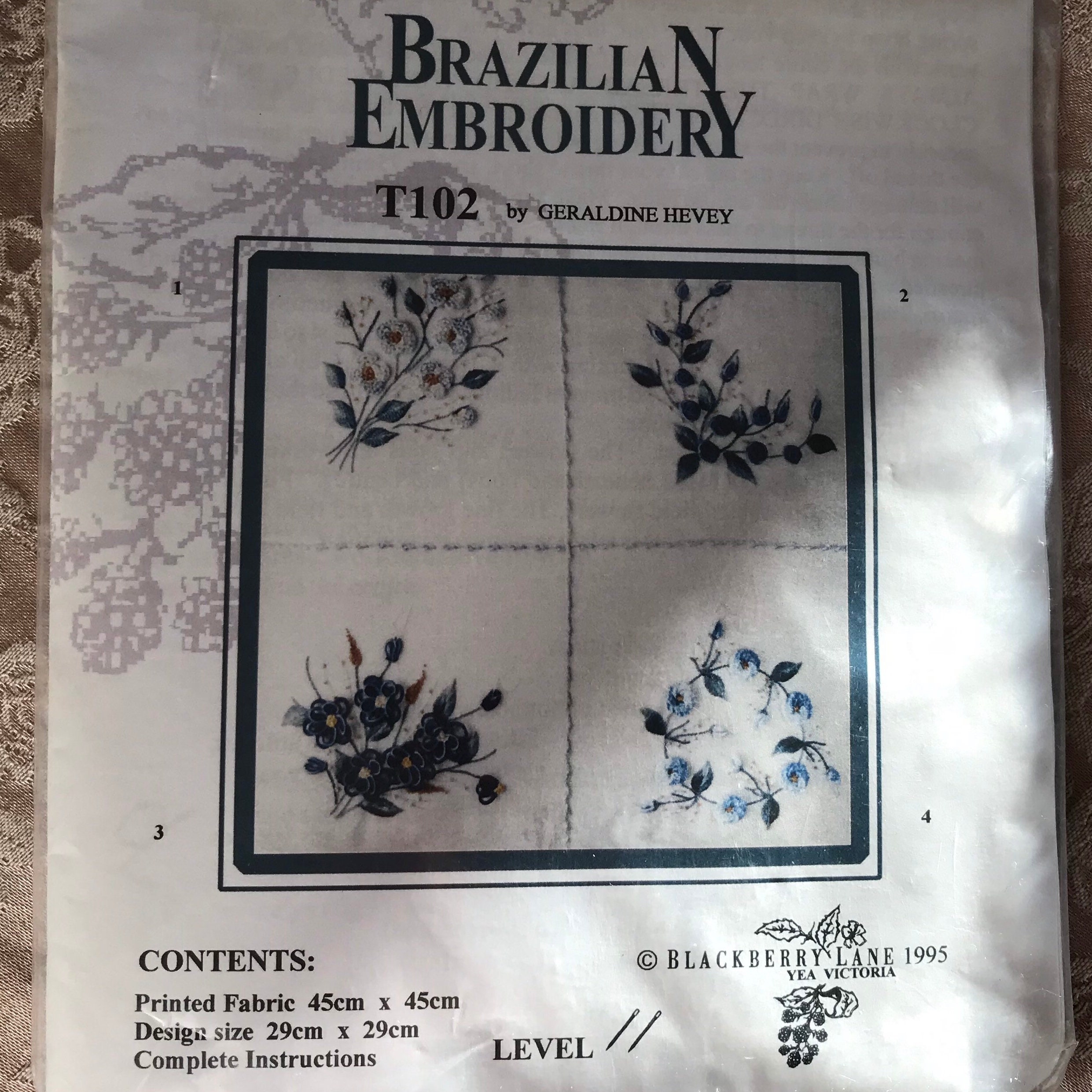 Brazilian Embroidery Kits From Australia by the Manufacturer Blackberry Lane Using Edmar Threads