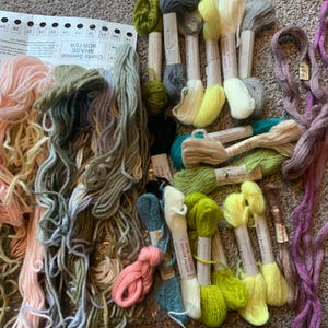 Selection of tapestry wools. Bundle weighs 158gms. Ideal for many types of crafts or needlework.