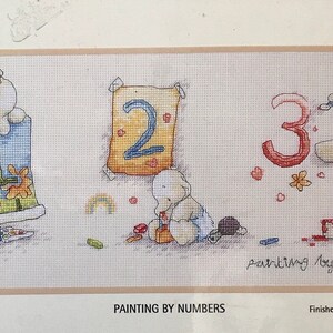 Cross stitch kit ideal for a child’s bedroom. HC06, Painting by numbers’. 5.5” x 12.5”.