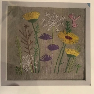Embroidery kit. ‘Wild Flowers’. Ideal for beginners