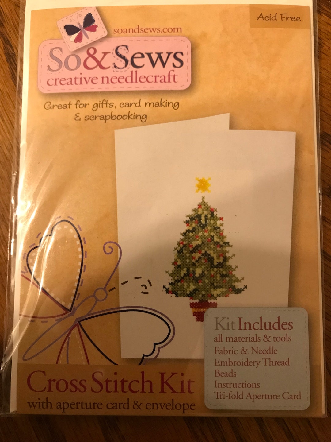 Mini Cross Stitch Christmas Kit by so and Sews Etsy