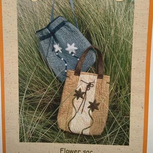 Appliqué Bag Sewing Pattern, Drawstring or Shoulder Strap (Paper Pattern)
