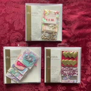 Card making kits by DIY cards. 3 different styles each with everything you need to make a set of 6 individual cards.