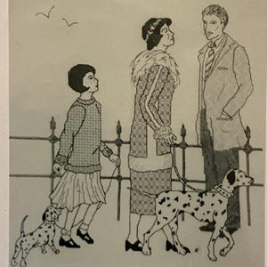 Blackwork Embroidery Chart: Promenade . A Catkin Design. Size  13” x 12.5”.