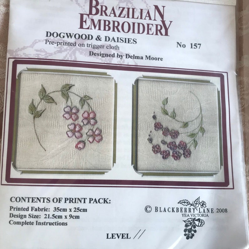Brazilian Embroidery Kits From Australia by the Manufacturer Blackberry Lane Using Edmar Threads