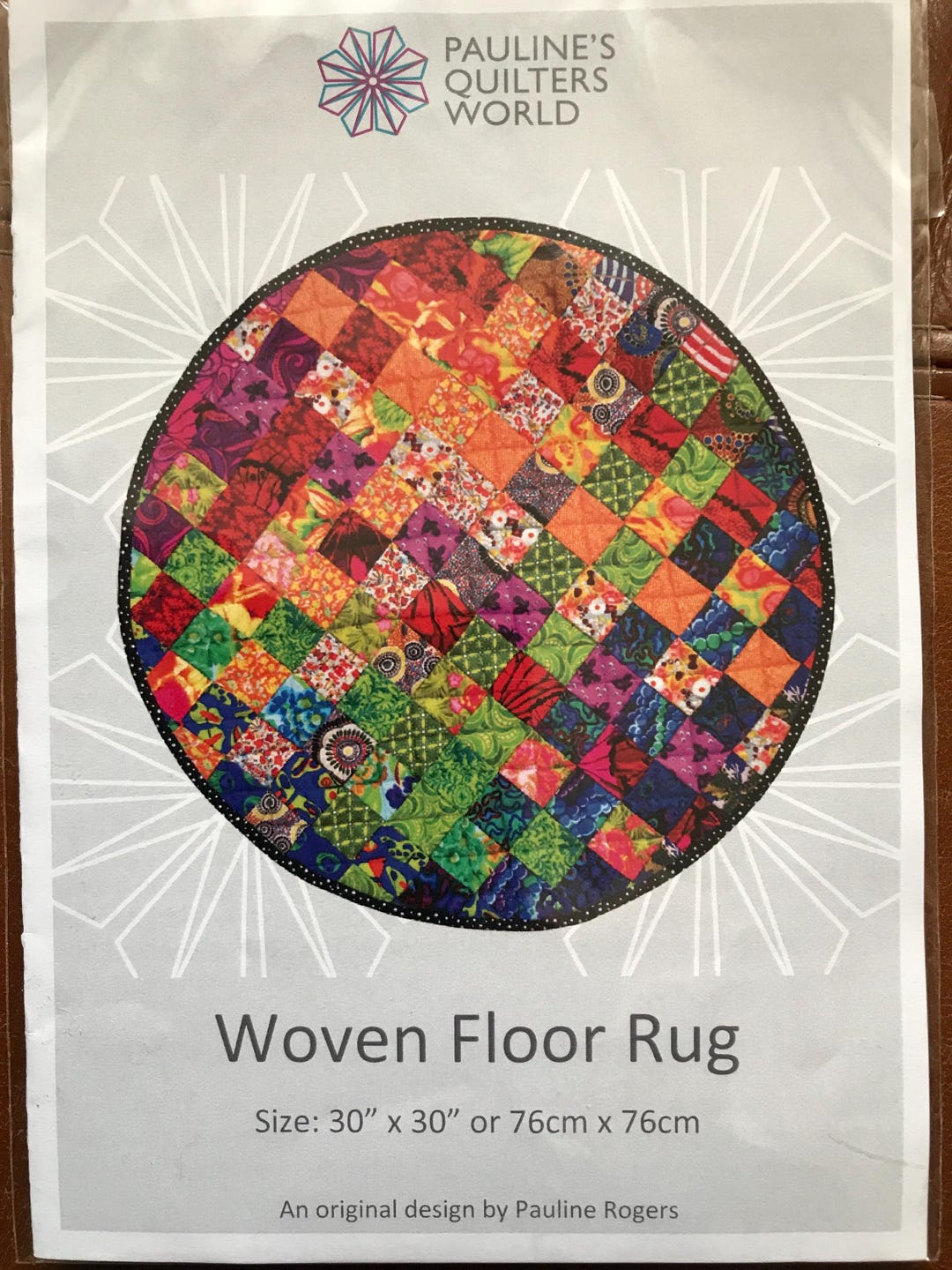 Floor Woven Rug Pattern and Weaving Tool to Make a Round 30” Diameter ...