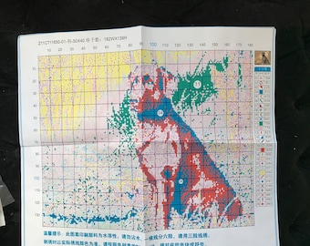 Labrador Cross Stitch Kit, Printed Canvas, 50x40cm
