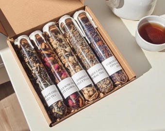 Herbal Tea Sampler | Glass Tube Tea Gift Set