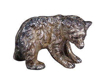 Vintage Sterling Sculpture of a Strolling Bear