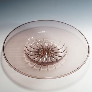 Very Large Vetro Soffiato Glass Dish Vittorio Zecchin for Venini Murano ca 1925