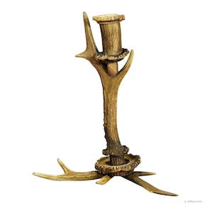 Stylish Cabin Decor Antler Candlestick, Germany ca. 1900