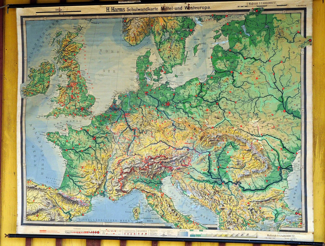Old Antique Mural Map Rollable Wall Chart Middle Western Etsy old-antique-mural-map-rollable-wall-chart-middle-western-etsy