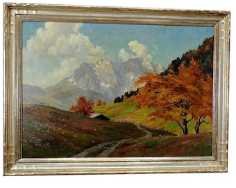 Erwin Kettemann Paysage dans les Alpes tyroliennes, huile sur toile env. 1930