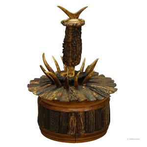 Rare Cabin Decor Antler Humidor ca. 1890/1900