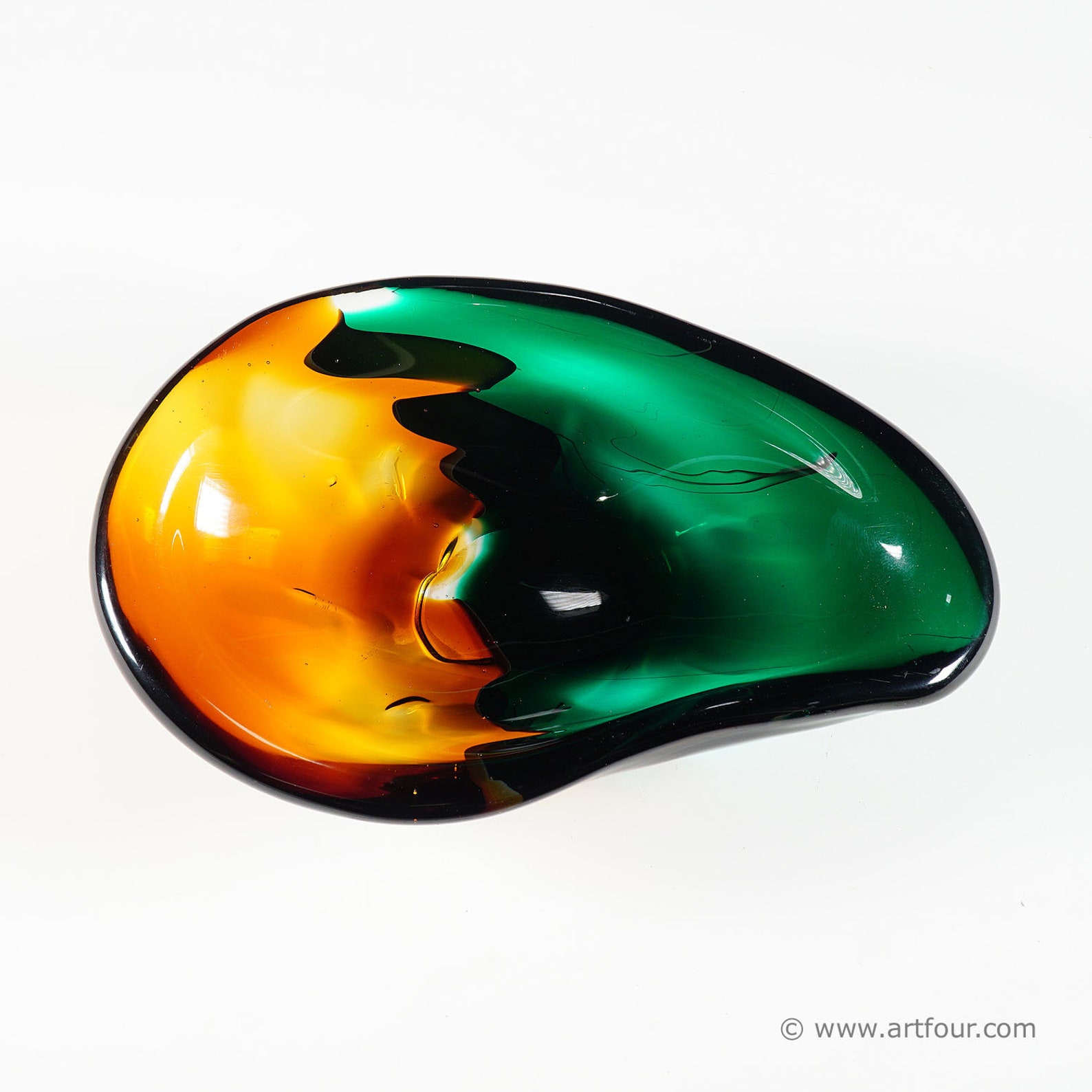 Vintage Murano Glass Bowl by Salviati & C. Ca. 1960 Etsy