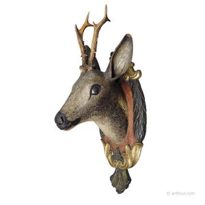 Antique Black Forest Deer Head ca. 1900s