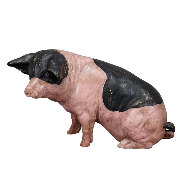 1930er schwäbisches Landschwein aus Terrakotta