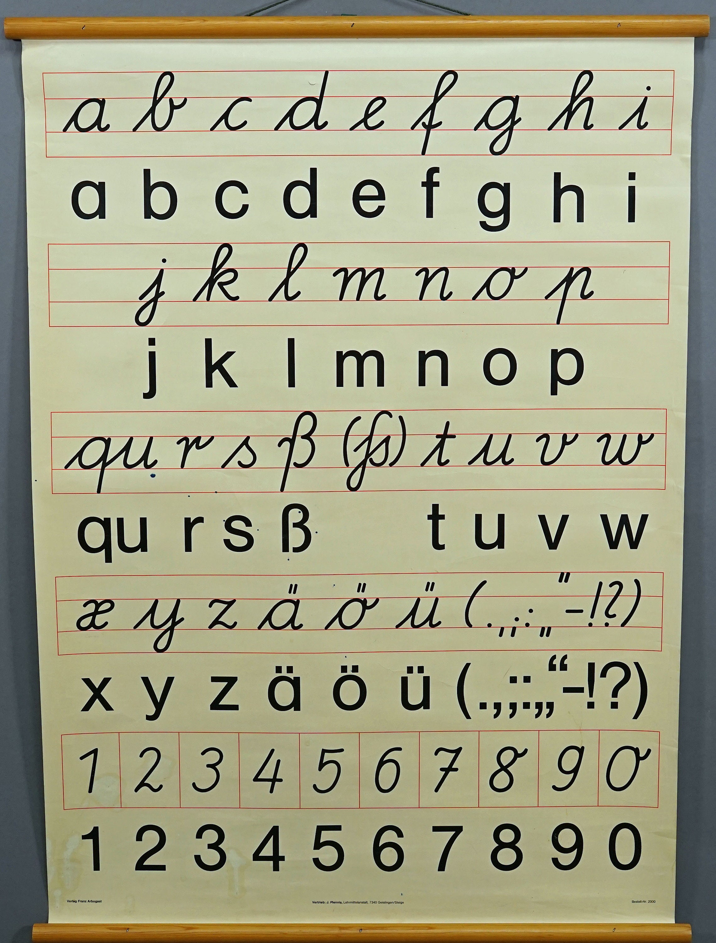 Old Cursive Alphabet Chart