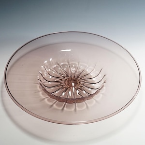 Very Large Vetro Soffiato Glass Dish Vittorio Zecchin for Venini Murano ca 1925