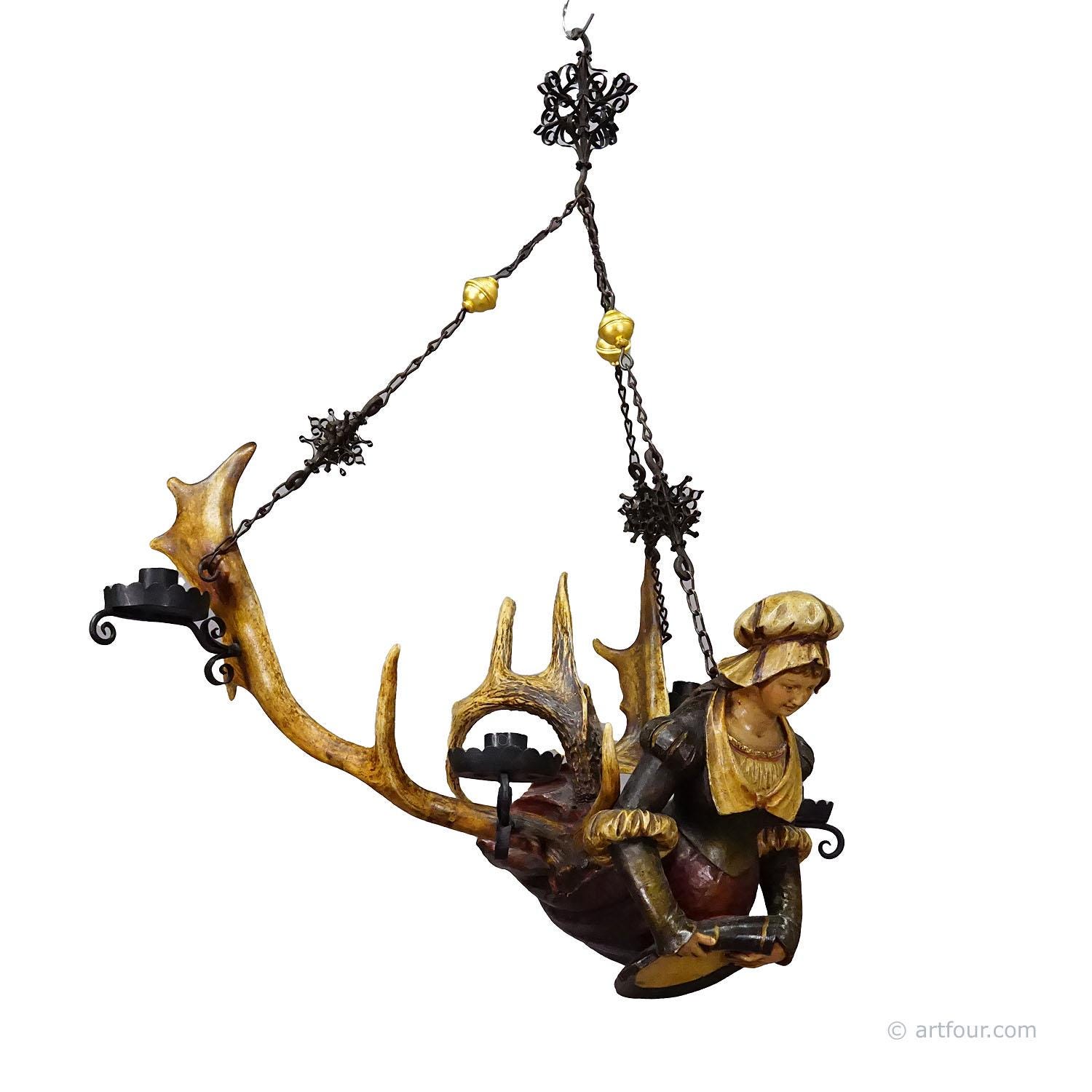Antique Lusterweibchen of a Medieval Noble Lady ca. 1880s
