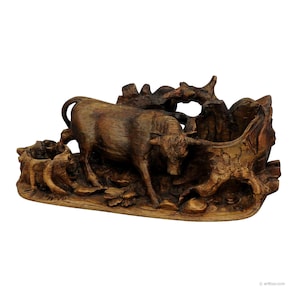 Finely Carved Statue of a Bull ca. 1900