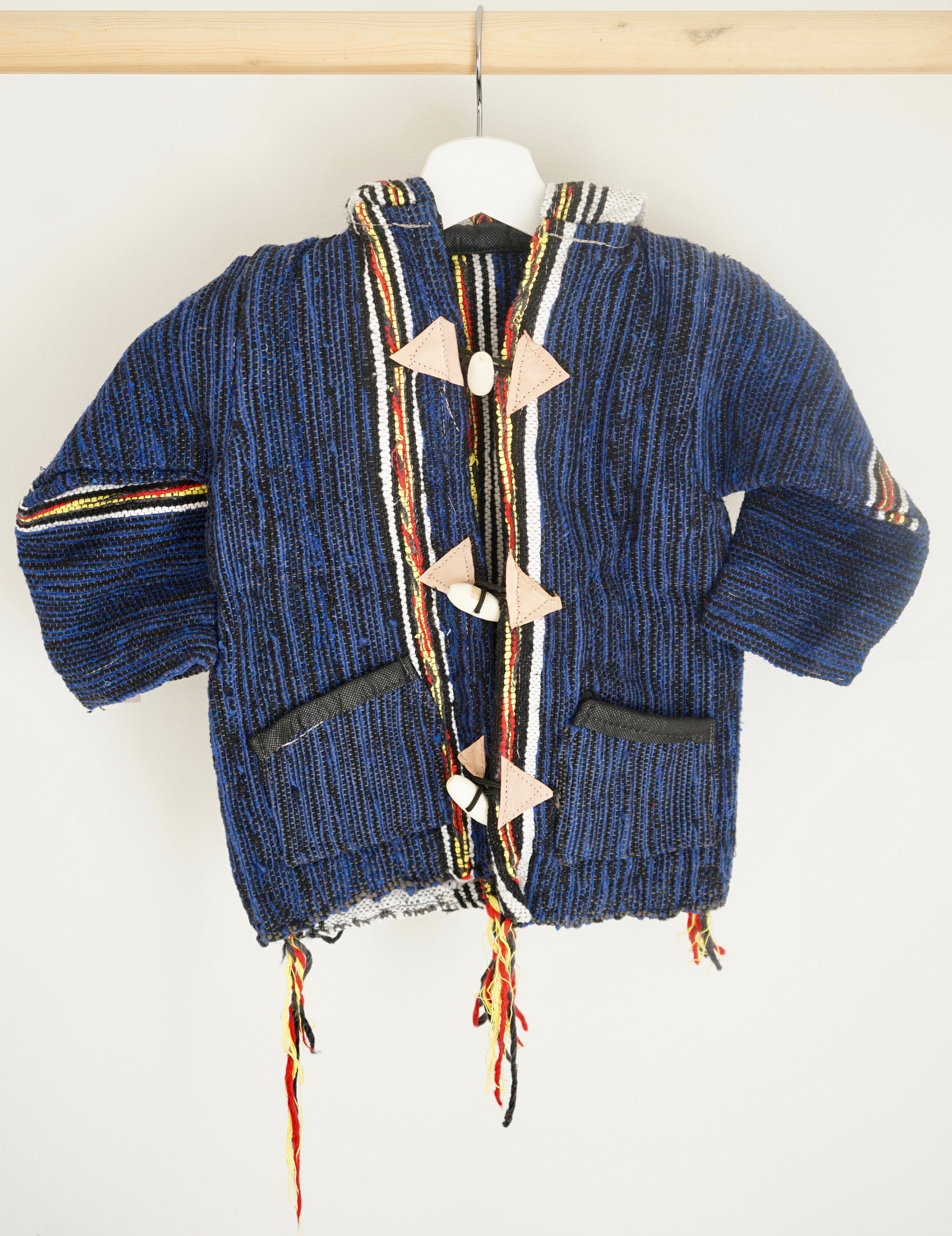 Baja kids hoodie Navy Blue 100 cotton handmade ethically Etsy