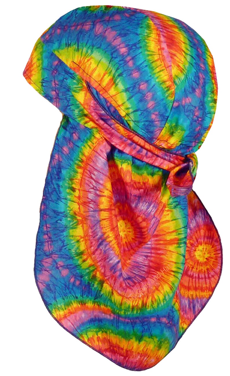 Tie Dye Doo Rag with SWEATBAND DELUXE Rainbow Bandana | Etsy
