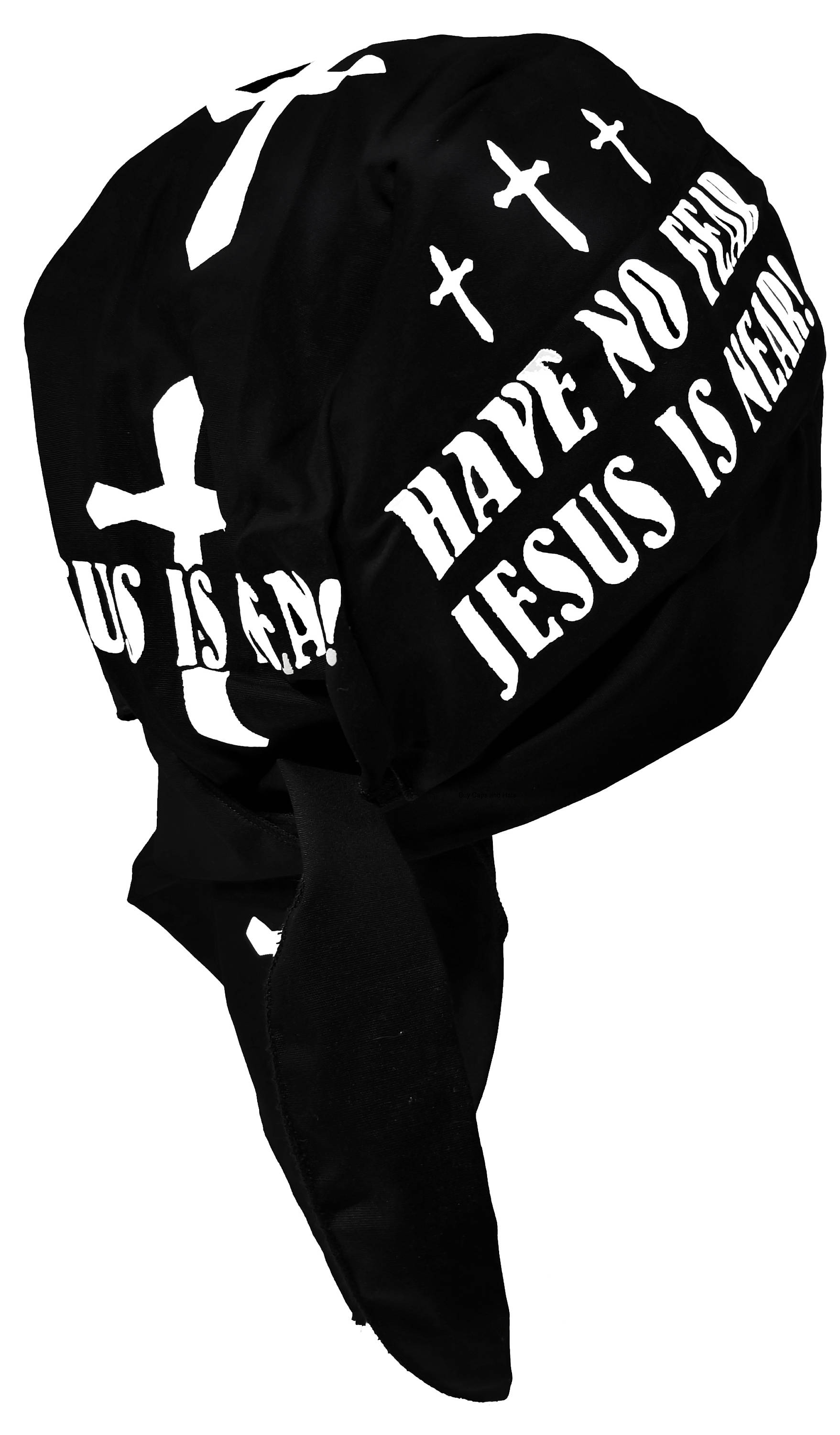Christian Skull Cap Bandana Jesus Christ Black Cotton Doo Rag Etsy