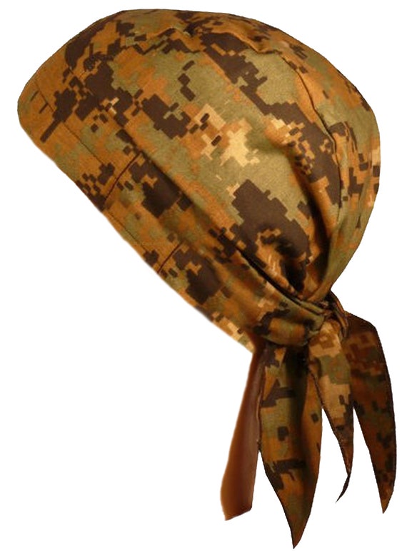 Woodland Digital Camo Bandana Skull Cap 