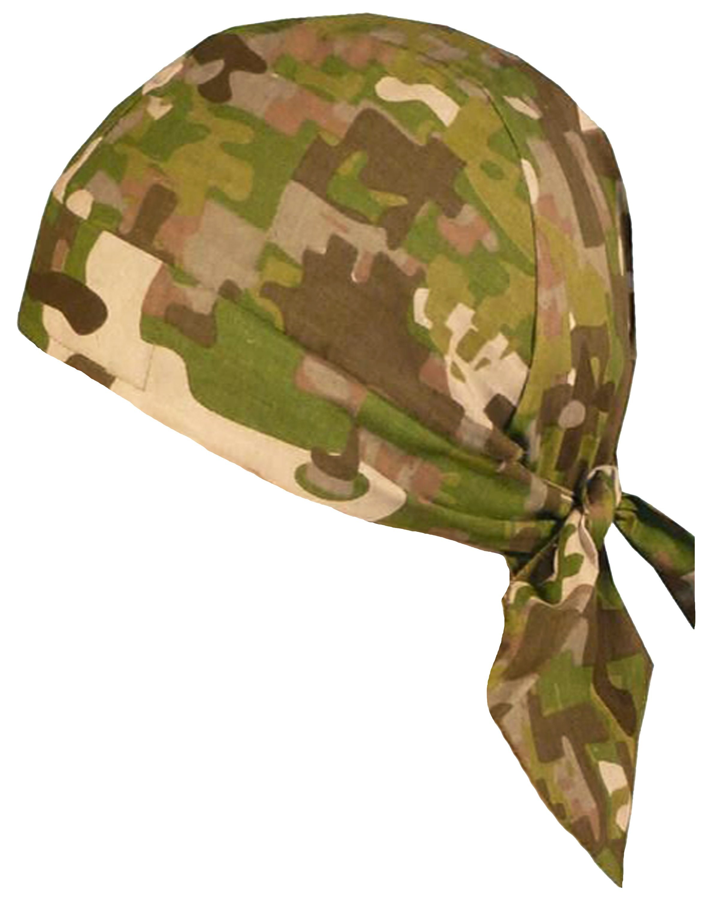Multicamo Camouflage Doo Rag Military Hunting Skull Cap W/