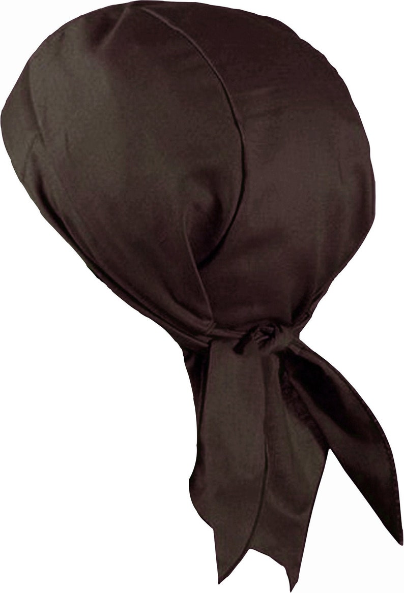 Brown Doo Rag With SWEATBAND Deluxe Bandana Motorcycle Skull - Etsy