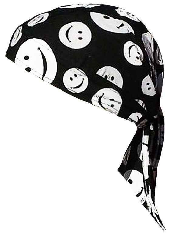 Smiley Face Durag Doo Rag Motorcycle Skull Cap Headwrap Biker -  Israel