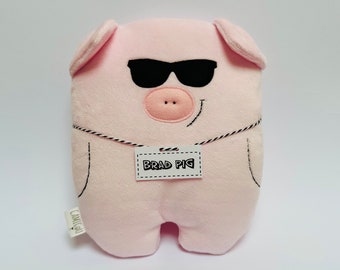 Felpa de cerdo BRAD PIG / Regalo de nacimiento / Edredón infantil