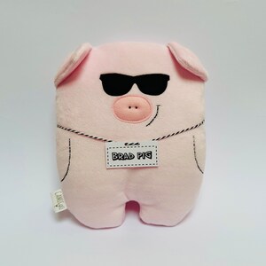 Peluche cochon BRAD PIG / Cadeau de naissance / Doudou enfant image 1