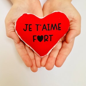 Petit coeur porte bonheur avec message damour / calin de poche / message de poche / cadeau petit prix image 3